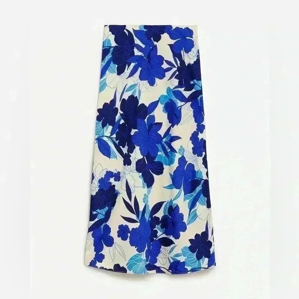 NWT J. CREW Gwyneth slip skirt in painted floral | size XX-Small